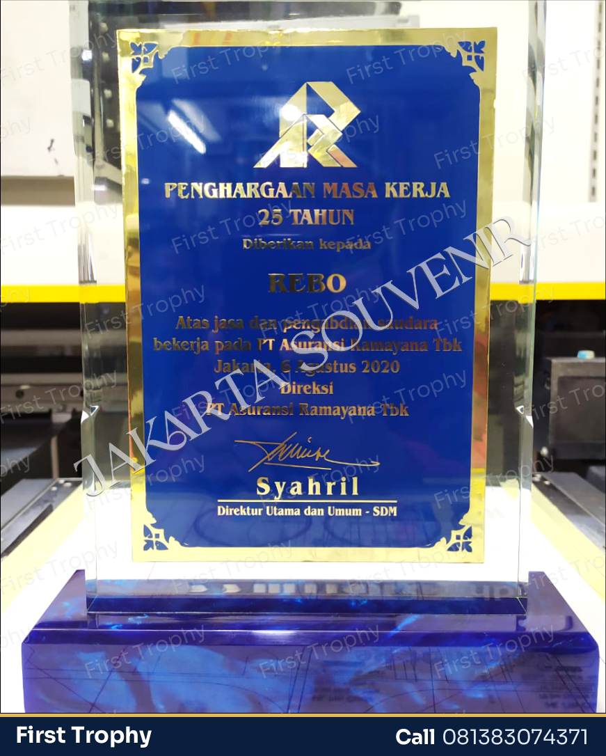 Plakat Resin Mewah Unik - First Trophy