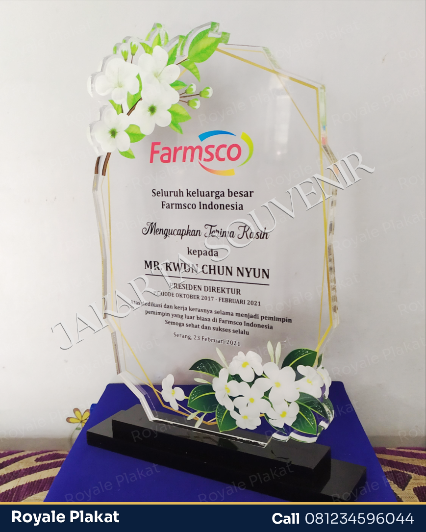 Plakat Akrilik Motif Bunga - First Trophy