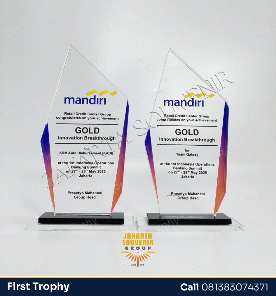 Plakat Akrilik Bank Mandiri - First Trophy